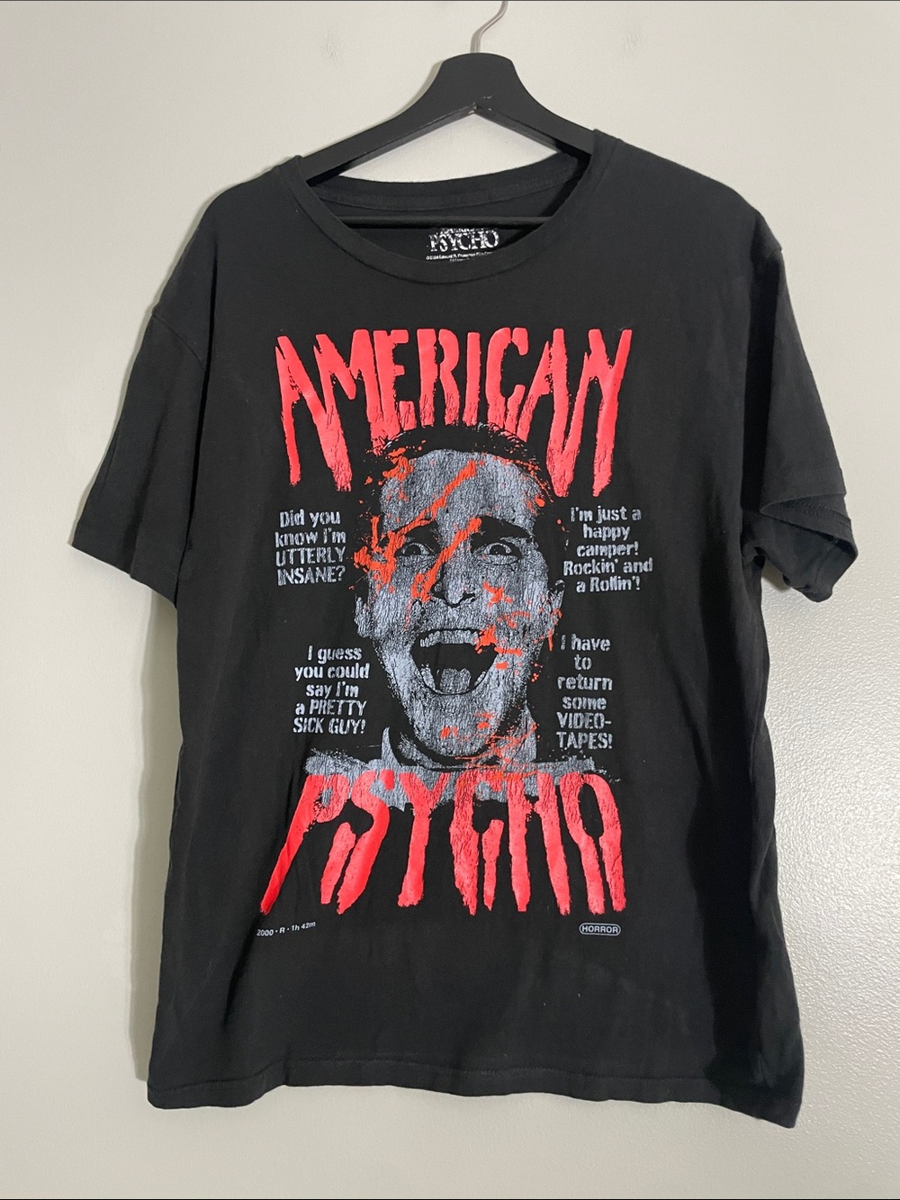 American Psycho Graphic Tee - Black/Red